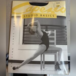Capezio Studio Basics  Footed Black Dance Tights, 1825, L-xl Adult